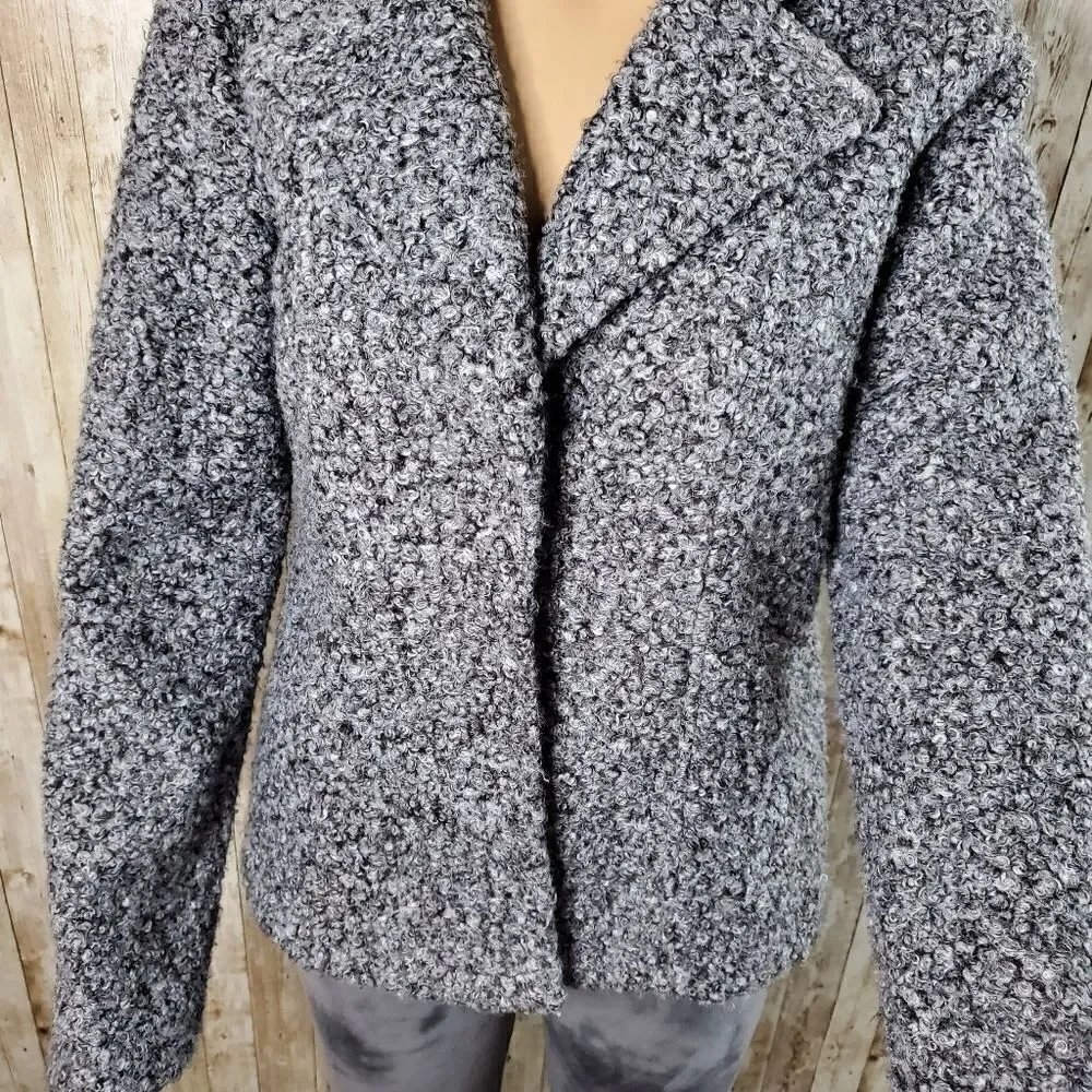 Women's winter Short coat Gray Size S - Picture 6 of 7